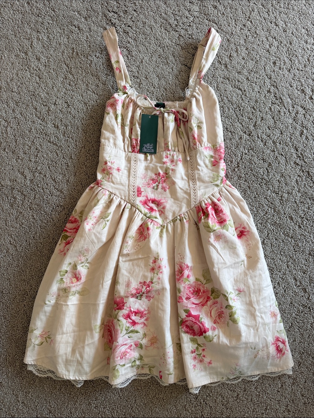 Wild Fable Floral Corset Dress Coquette Girl Whimsy Cottagecore Fairy XS NWT - Picture 2 of 12